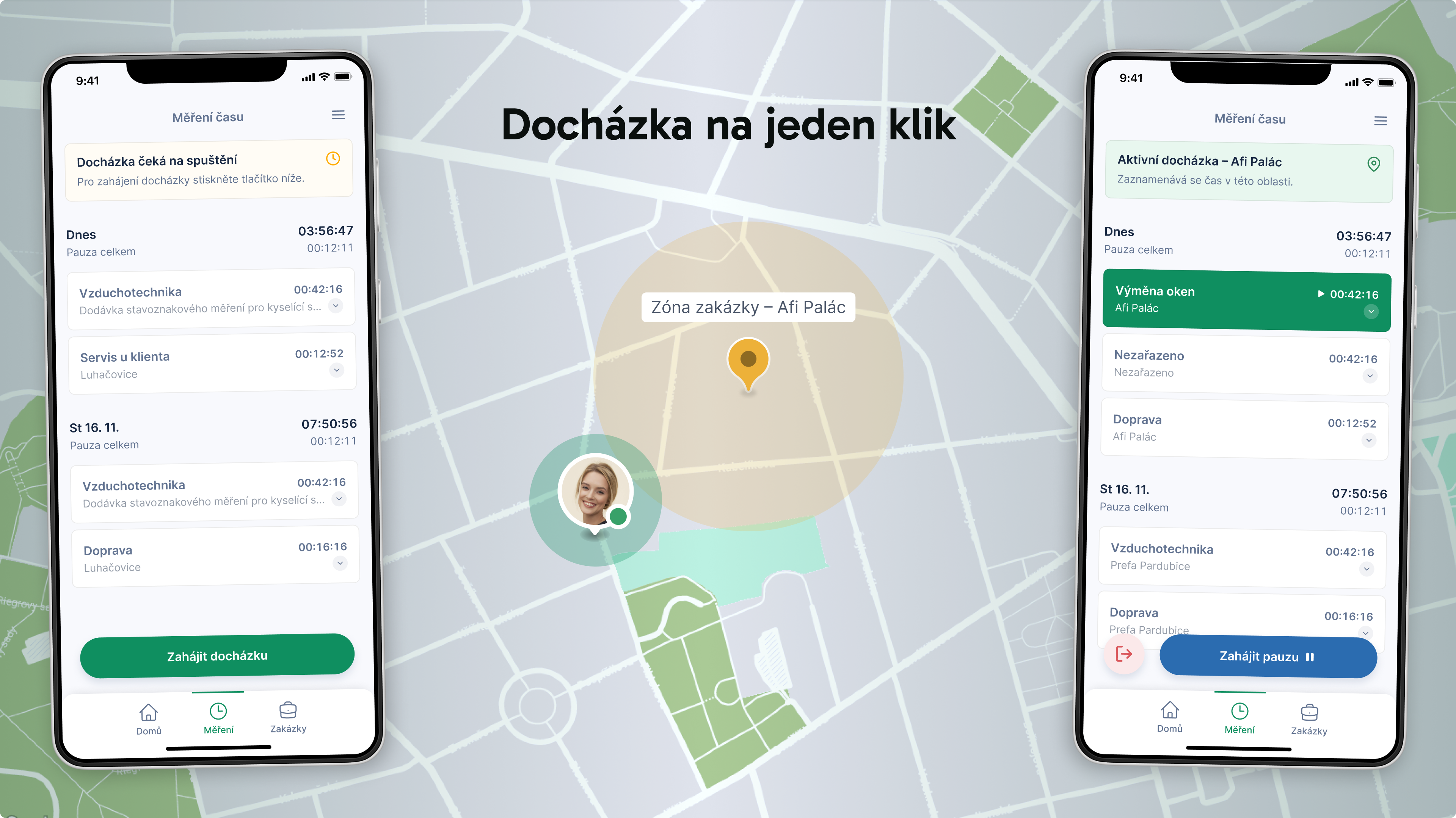 Ukázka Geofencingu v aplikaci TaskGrip